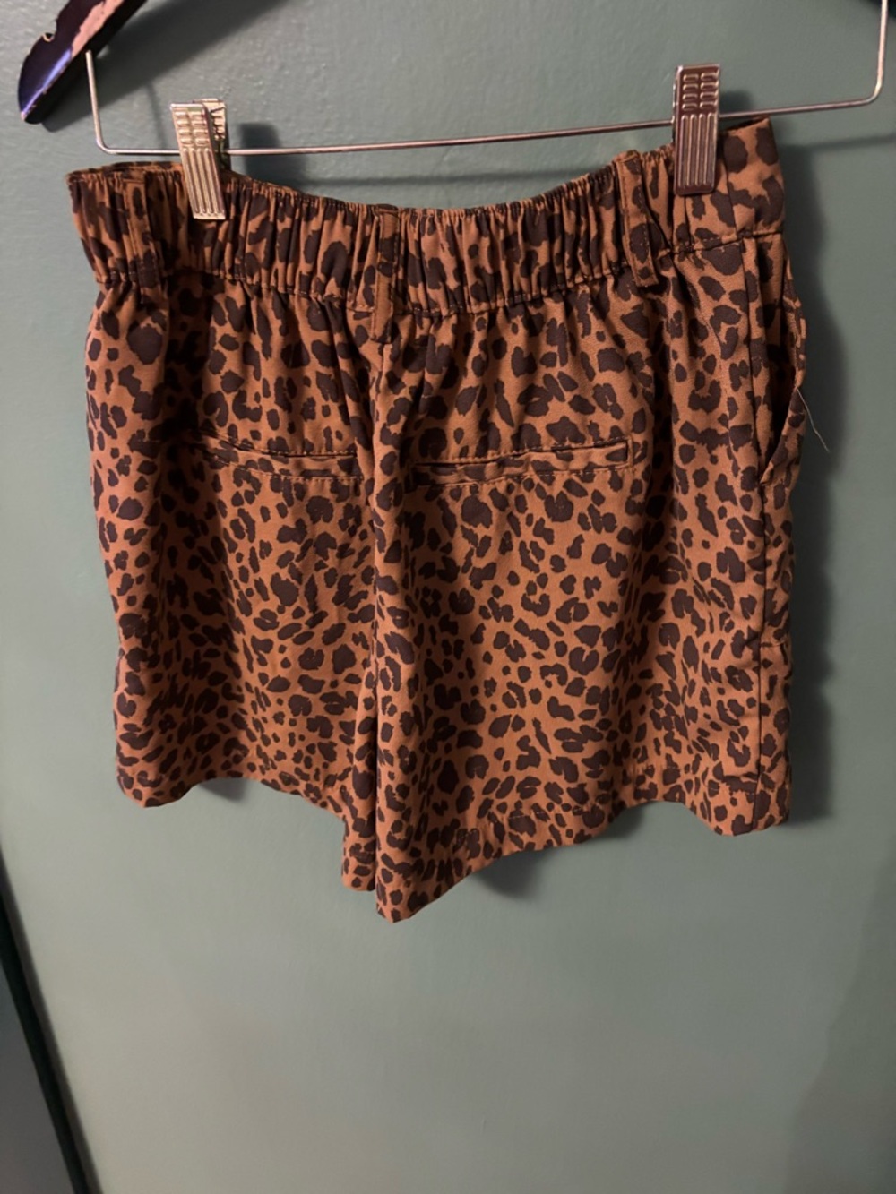 a new day Brown Leopard Print High-Waist Pull-On Shorts